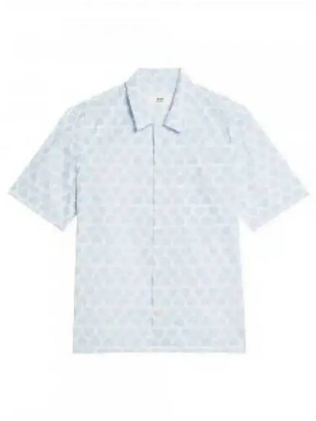 Cotton Men s Shirt Sky Blue HSH203C00029475 - AMI - BALAAN 1