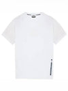 Side Logo Patch Round Short Sleeve T-Shirt White - STONE ISLAND - BALAAN 2