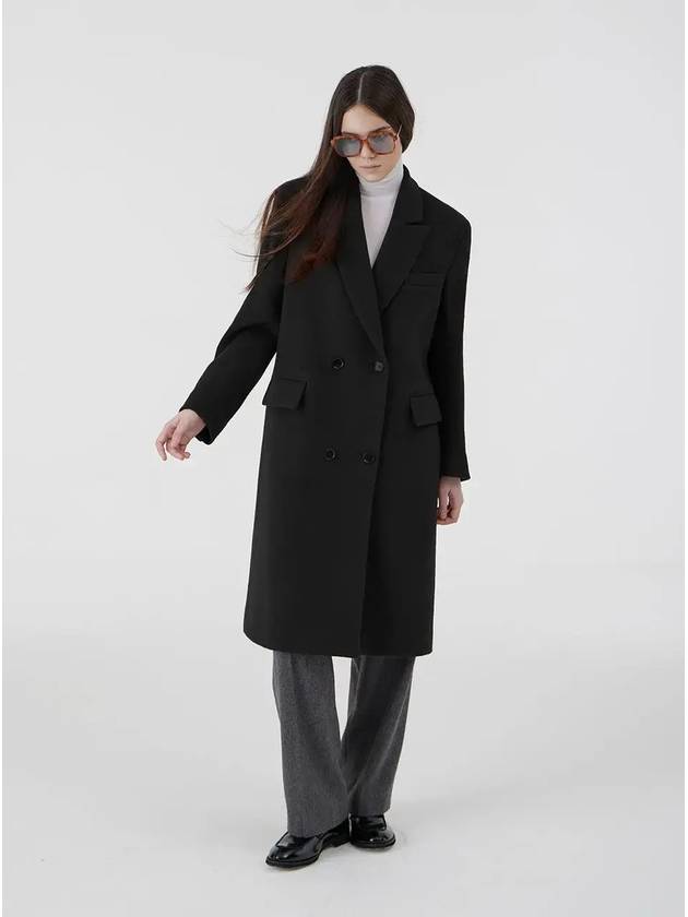 Menish Overfit Box Wool Coat Black - VOYONN - BALAAN 1