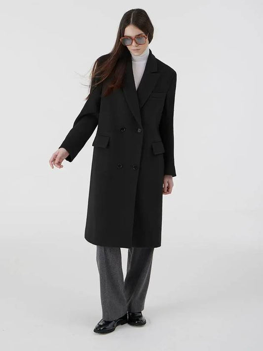 Menish Overfit Box Wool Coat Black - VOYONN - BALAAN 1