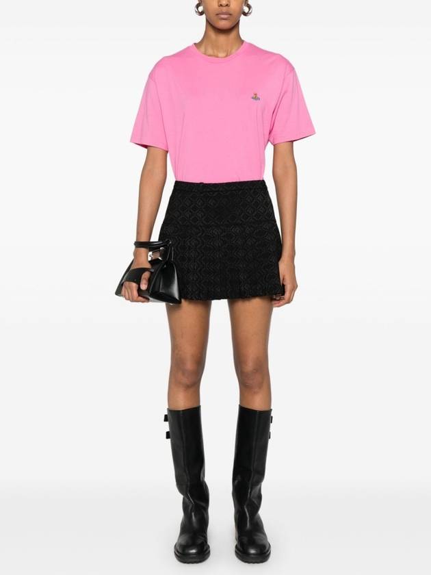 ORB Logo Cotton Short Sleeve T-Shirt Pink - VIVIENNE WESTWOOD - BALAAN 6