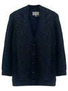 Textured V Neck Cardigan Navy - MAISON MARGIELA - BALAAN 2