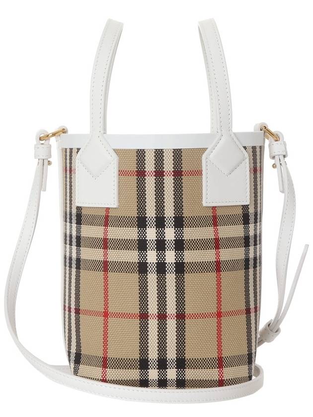 Burberry Mini London Tote Bag Archive Beige White - BURBERRY - BALAAN 2