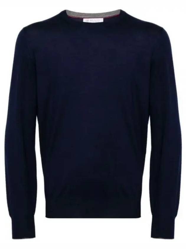 Wool Cashmere Knit Top Navy - BRUNELLO CUCINELLI - BALAAN 2