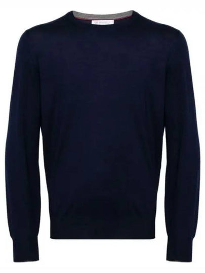 Wool Cashmere Knit Top Navy - BRUNELLO CUCINELLI - BALAAN 2