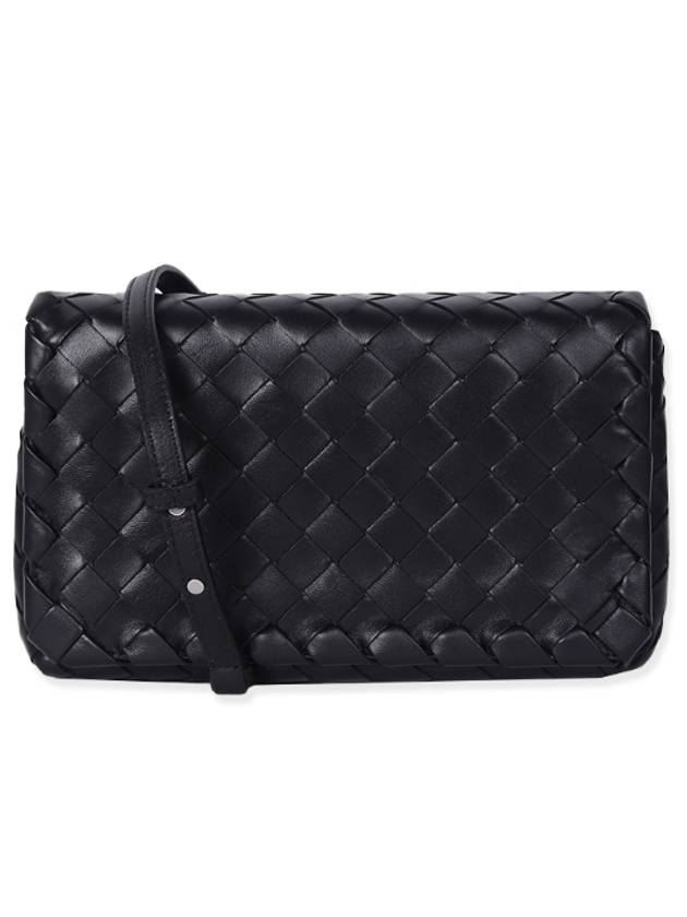 Intrecciato Mini Cross Bag Black - BOTTEGA VENETA - BALAAN 3