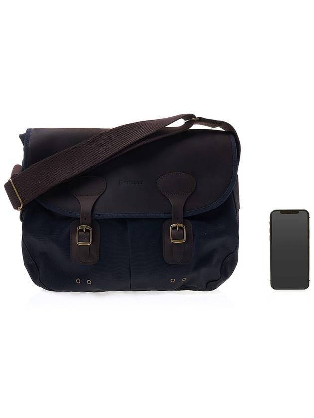 Taras Waxed Leather Cross Bag Navy - BARBOUR - BALAAN 7