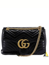 GG Marmont Matelasse Medium Shoulder Bag Black - GUCCI - BALAAN 2