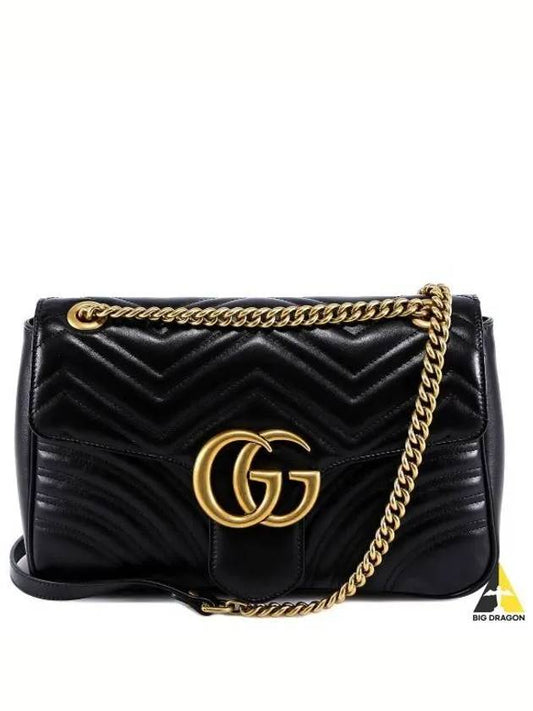 GG Marmont Matelasse Medium Shoulder Bag Black - GUCCI - BALAAN 2