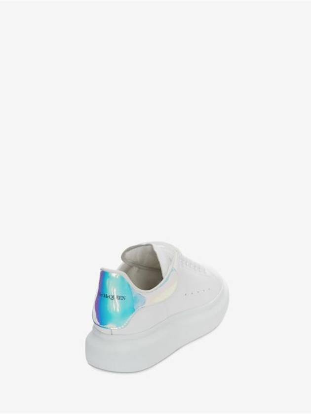 Oversized Smooth Calf Leather Sneakers White Shock Pink - ALEXANDER MCQUEEN - BALAAN 7