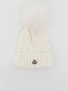 Patch Logo Pom Wool Women s Beanie 3B00027 M1131 034 - MONCLER - BALAAN 3