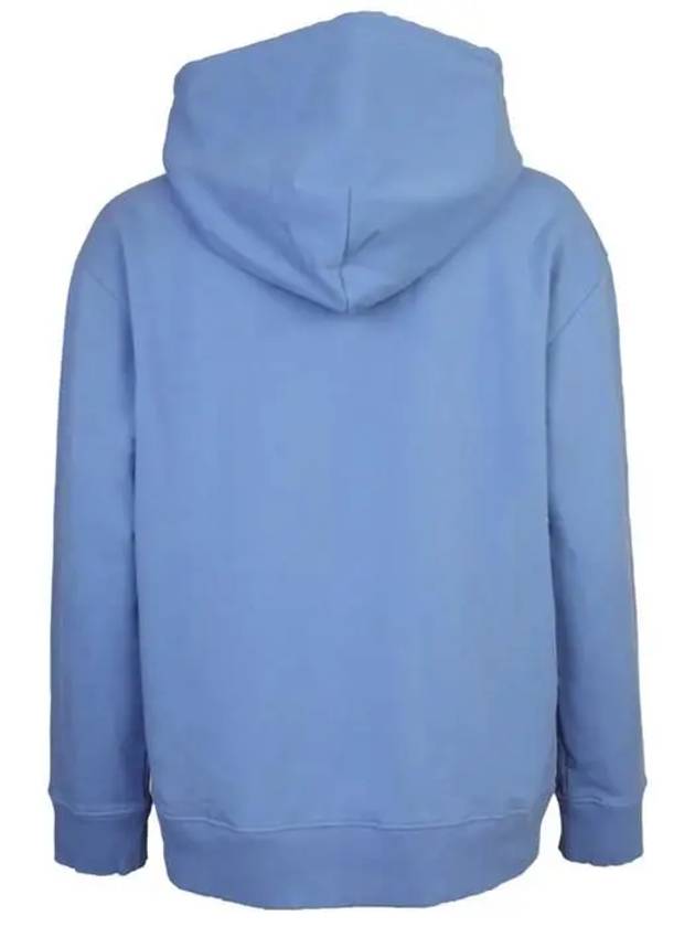 Maxi Logo Oversized Cotton Hoodie Blue - MAISON MARGIELA - BALAAN 3