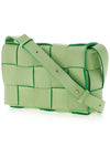 Lambskin Small Cross Bag Light Green - BOTTEGA VENETA - BALAAN 3