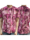 Tie Dye Short Sleeve T-Shirt Pink - AMI - BALAAN 2