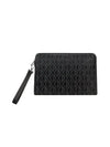 CD Diamond Canvas Clutch Bag Black - DIOR - BALAAN 1