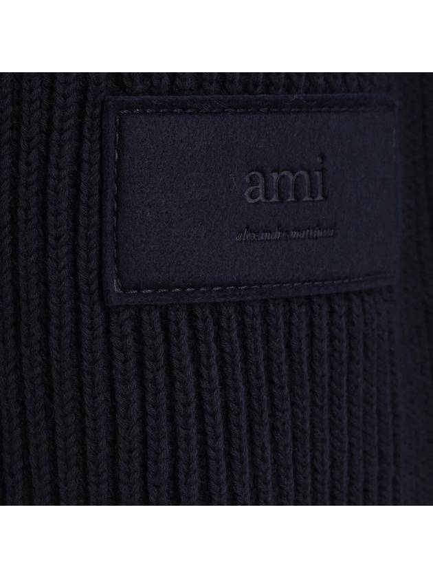 Logo Patch Label Knit Top Navy - AMI - BALAAN 4