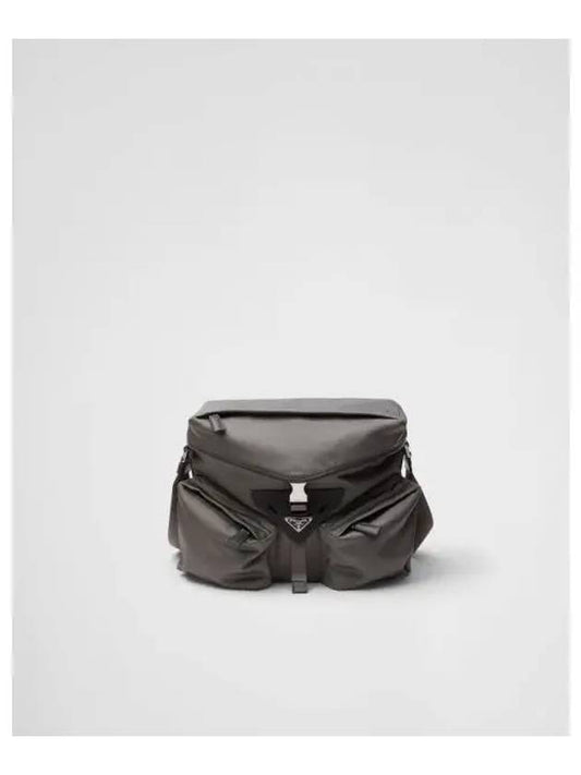 Re-Nylon Leather Shoulder Bag Iron Grey - PRADA - BALAAN 2