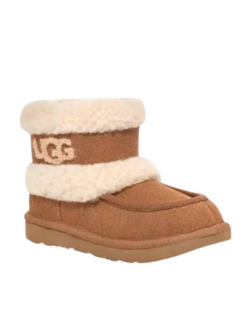 Kids Ultra Mini Fluff Fur Winter Boots Chestnut - UGG - BALAAN 1