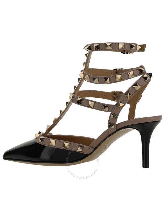 Rockstud Leather Slingback Heel Black - VALENTINO - BALAAN 4