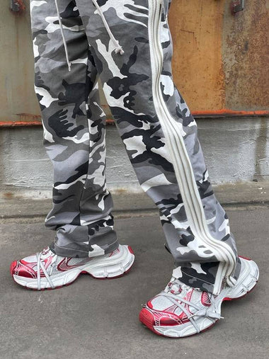 Twin Sideline Zipper Cotton Track Pants Snow Camo - CLACO - BALAAN 1