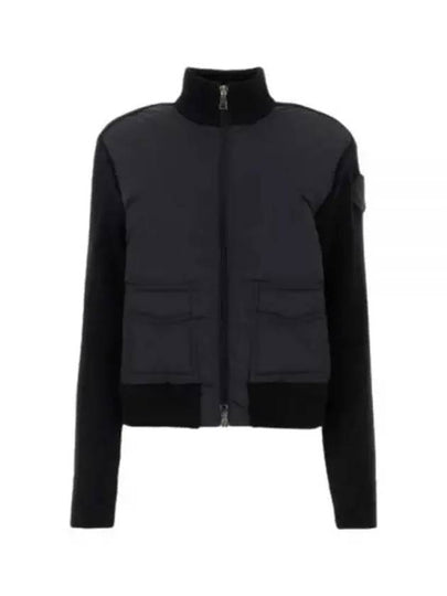 Fleece Down Padding Zip-Up Jacket Black - MONCLER - BALAAN 2