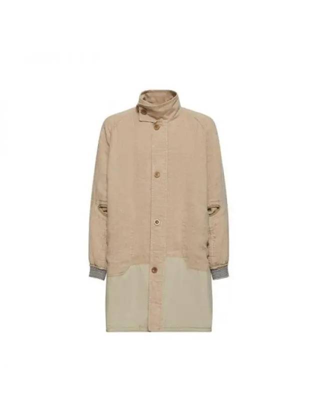 Reversible Linen Long Jacket Beige - MAISON MARGIELA - BALAAN 1