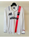 AU Australia Football Polo Long Sleeve T Shirt ST0M0476 White Red Stripe MENS S M L - STUSSY - BALAAN 1