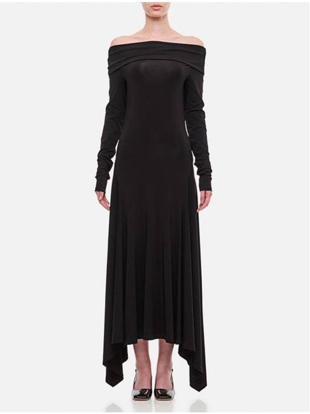 Gerla Off Shoulder Long One Piece Black - MAX MARA - BALAAN 2