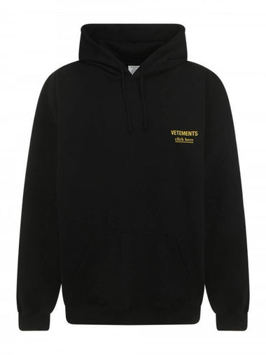 Chest Logo Hoodie Black - VETEMENTS - BALAAN 1