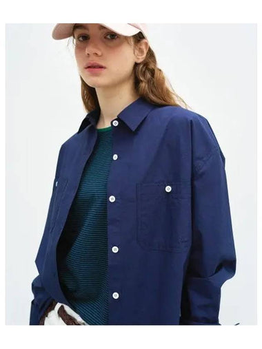 OVERSIZED POCKET SHIRTS NAVY - BENSIMON - BALAAN 1