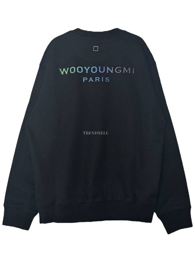 Gradient Embossing Back Logo Sweatshirt Black - WOOYOUNGMI - BALAAN 2