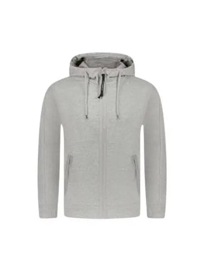 Diagonal Raised Fleece Goggle Zip-Up Hoodie Grey - CP COMPANY - BALAAN 2