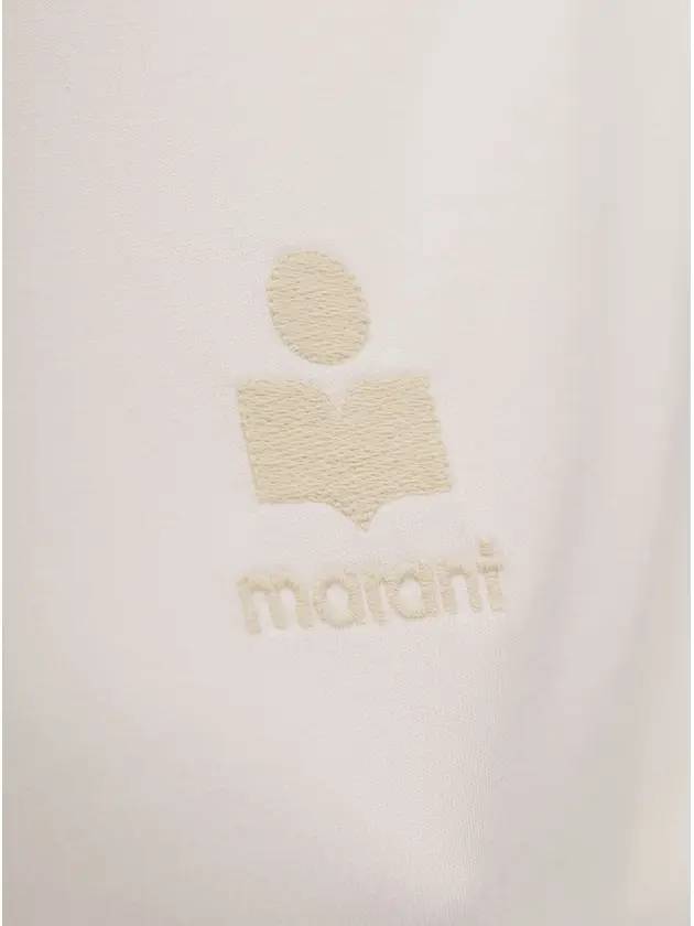 Aby Logo Short Sleeve T-Shirt White - ISABEL MARANT - BALAAN 4