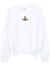 ORB Logo Crewneck Sweatshirt White - VIVIENNE WESTWOOD - BALAAN 2