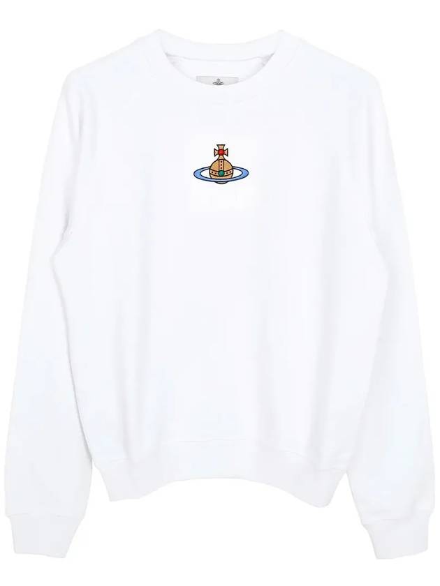 ORB Logo Crewneck Sweatshirt White - VIVIENNE WESTWOOD - BALAAN 2