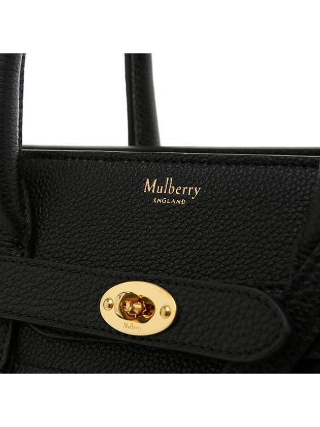 Small Classic Grain Zipper Tote Bag Black - MULBERRY - BALAAN 9