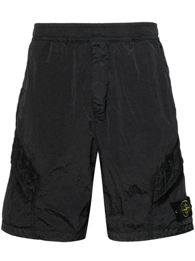 Logo Wappen Patch Shorts Dark Grey - STONE ISLAND - BALAAN 1