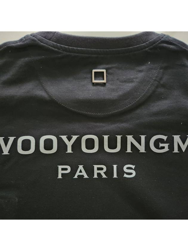 Cotton Back Logo Short Sleeve T-Shirt Black - WOOYOUNGMI - BALAAN 8