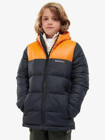 Kids Padded Jacket CQU0218 Orange Boys XXL 14 15Y - BARBOUR - BALAAN 1