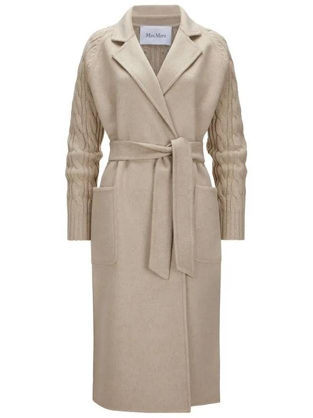 HELLO Cashmere Knit Belt Coat Beige 2313160139 002 - MAX MARA - BALAAN 1