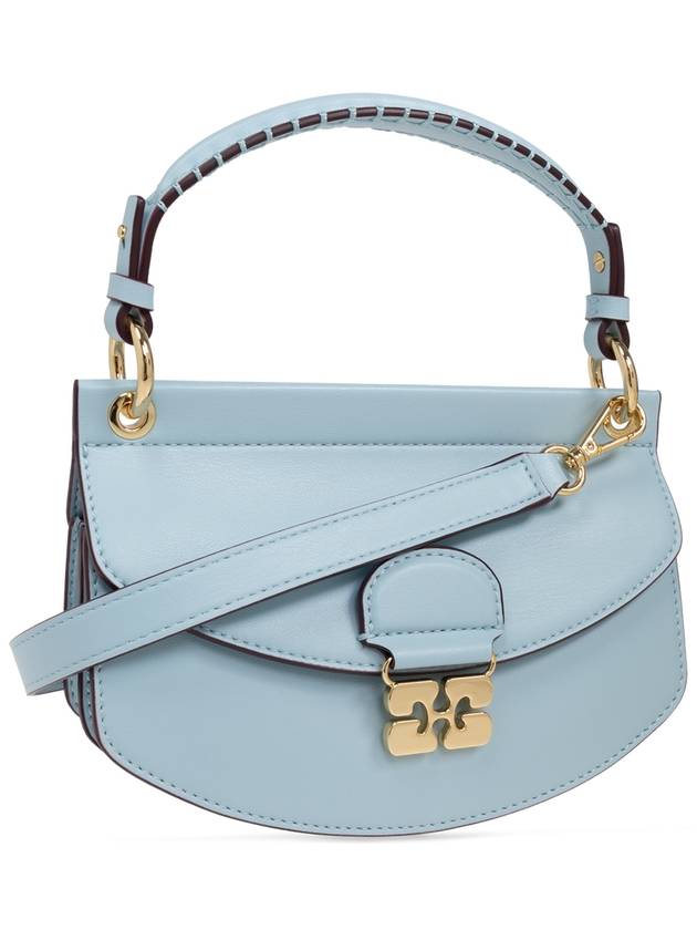 Ganni Handbag With Logo, Women's, Light Blue - GANNI - BALAAN 4