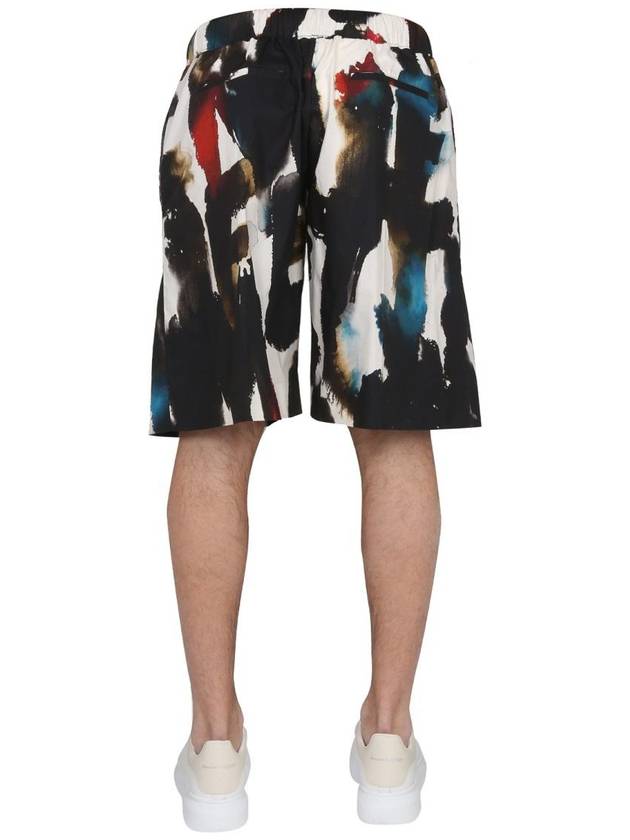 logo print straight shorts - ALEXANDER MCQUEEN - BALAAN 5