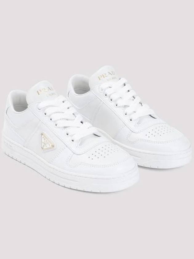 Downtown Leather Low Top Sneakers White - PRADA - BALAAN 3