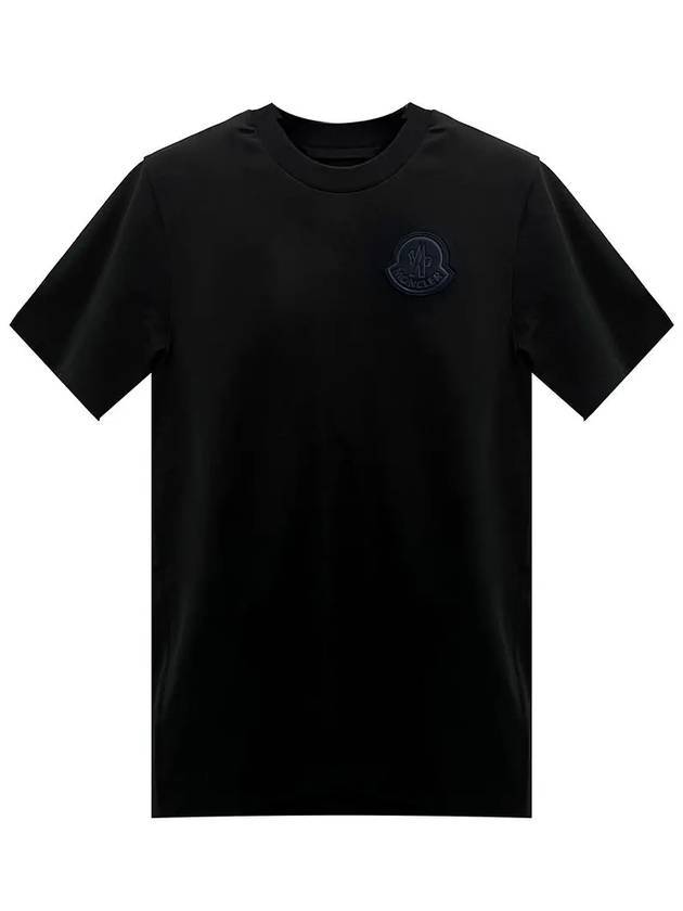 Logo Patch Cotton Jersey Short Sleeve T-Shirt Black - MONCLER - BALAAN 1