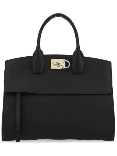 Studio Soft Tote Bag Black - SALVATORE FERRAGAMO - BALAAN 1