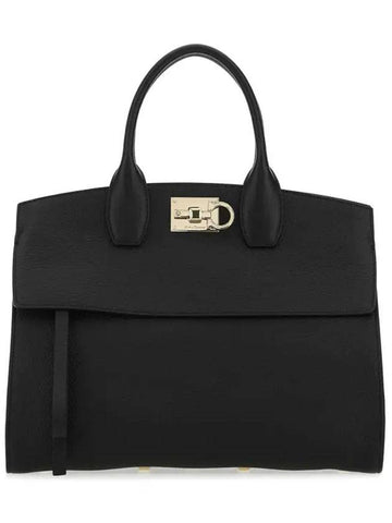 Studio Soft Tote Bag Black - SALVATORE FERRAGAMO - BALAAN 1