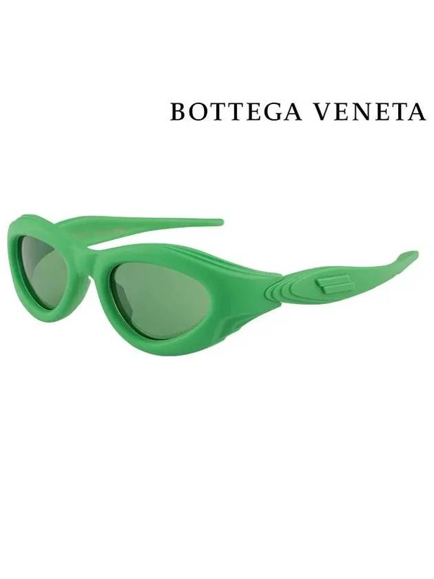 Eyewear Oval Sunglasses Green - BOTTEGA VENETA - BALAAN 3