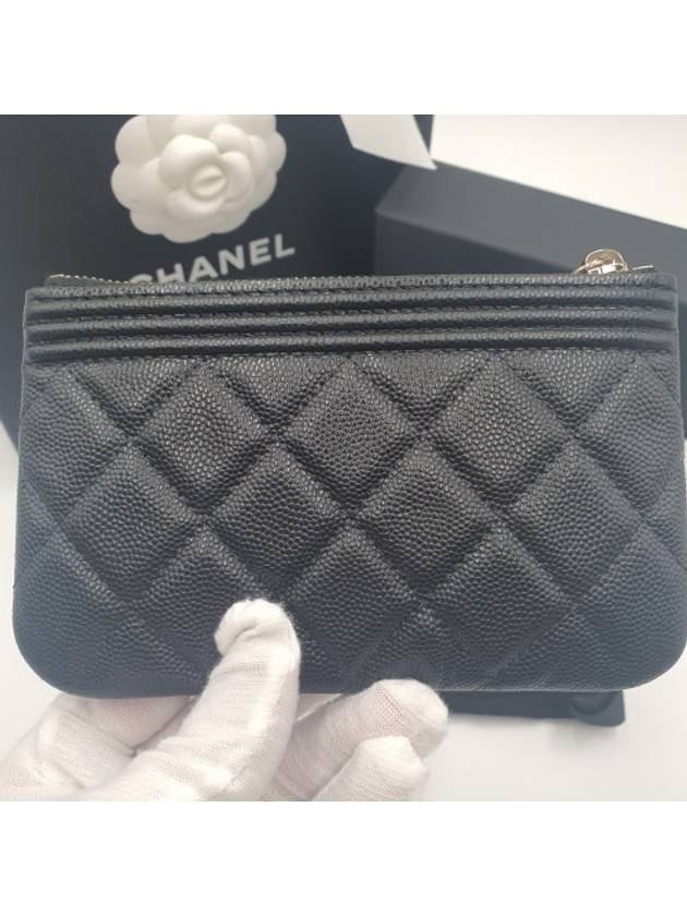 Boy Leather Mini Pouch Bag Black - CHANEL - BALAAN 10