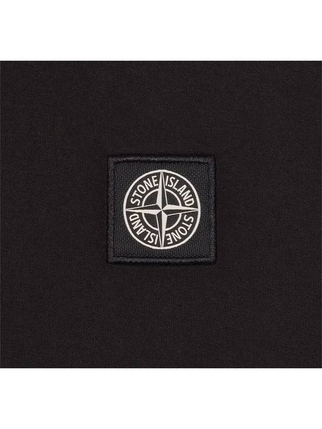 Logo Patch Short Sleeves T-Shirt Black - STONE ISLAND - BALAAN 8