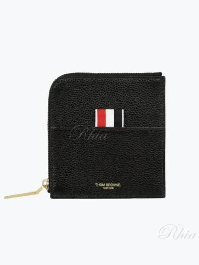 Grain Zipper Card Wallet Black - THOM BROWNE - BALAAN 2